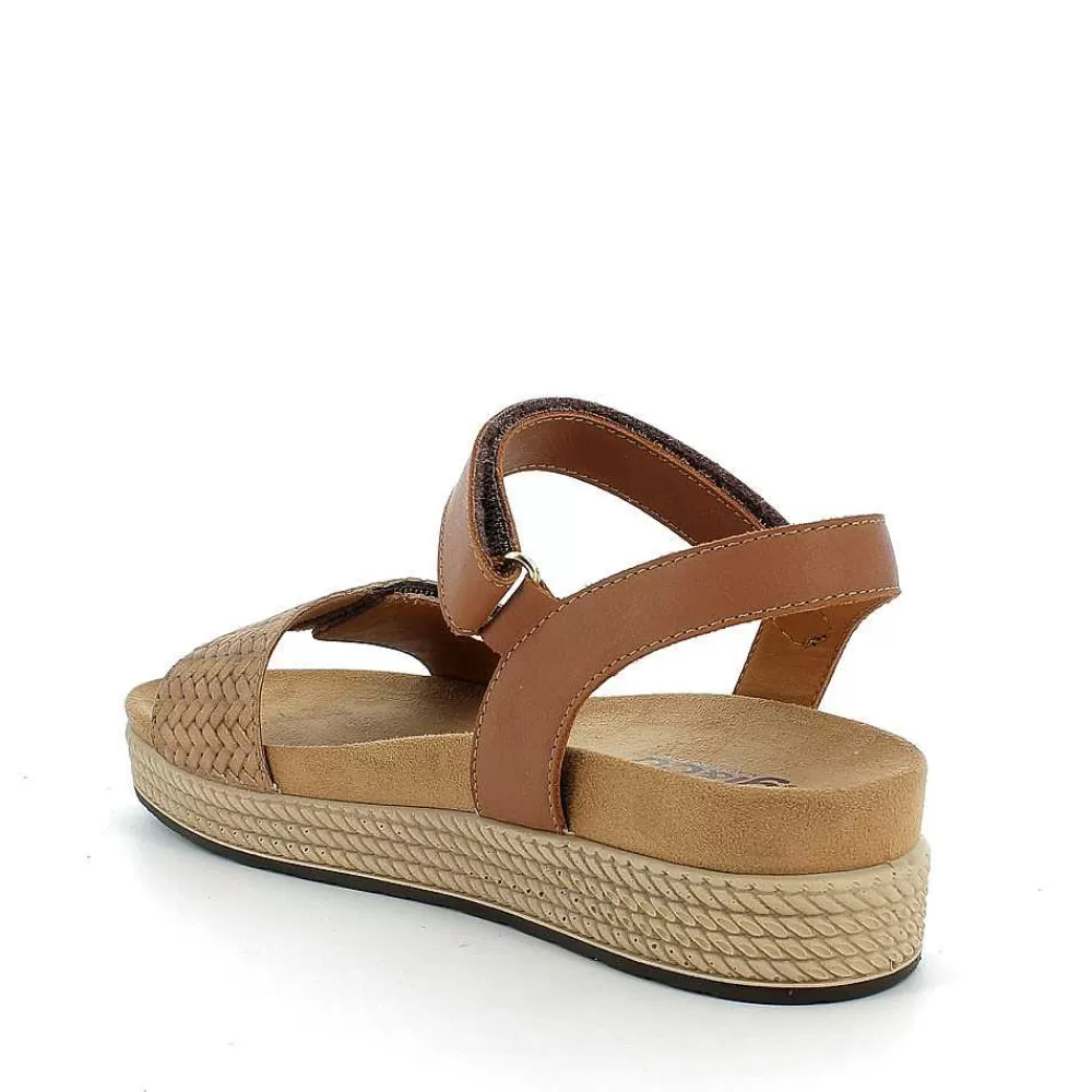 Sandali E Infradito | Igi&Co Sandalo In Pelle Da Donna Cognac-Cuoio